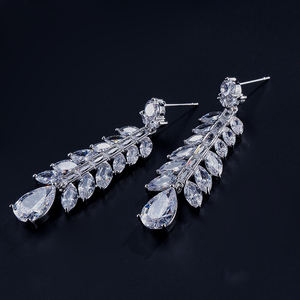 Boucles d'oreilles pendantes en argent sterling RAKOL EP2070 Fashion 2025 avec zircon - Product Image 5