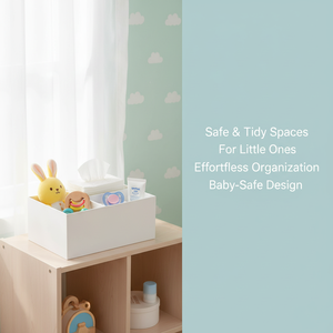 क्लासिक चमकदार इको फ्रेंडली टेबलटॉप स्क्वायर मल्टी-कम्पार्टमेंट स्टोरेज बॉक्स पेंसिल मामले ऑफिस टेबल स्टोरेज बॉक्स - Product Image 6