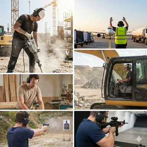 Электронные наушники-беруши IPX4 SW16 с Bluetooth 5.4, складные, с функцией звукоподавления, для охоты и стрельбы - Product Image 4