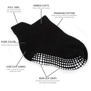 Chaussettes antidérapantes personnalisées OEM pour bébés, chaussettes en coton pour tout-petits, chaussettes antidérapantes pour enfants garçons filles, chaussettes pantoufles d'intérieur pour nourrissons - Product Image 2