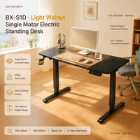Bureau électrique réglable en hauteur AOR pour télétravail, en bois MDF, avec structure métallique, montage facile, vente en gros usine