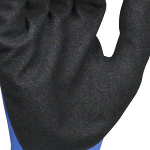 MaxiPact Logo personnalisé Vente en gros 15G Gants en nitrile sableux à double trempage Gants en nitrile bleu lisse entièrement enduits pour l'étanchéité - Product Image 3