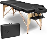 Portable et pliable robuste de haute qualité hauteur réglable jambes en bois Spa Table de Massage lit