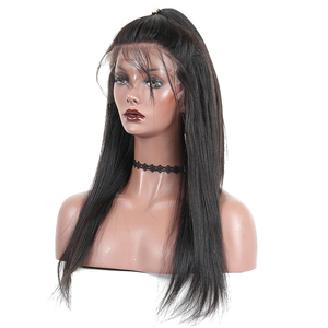 Las ventas de viernes negro venta al por mayor envío gratuito cutícula alineada pelo brasileño sin procesar de la Virgen de cabello humano completo pelucas de encaje recto - Product Image 3