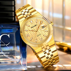 Reloj de pulsera para hombre, de lujo, sencillo, de acero inoxidable, con esfera de vidrio texturizado tipo panal de abeja de 40 mm, resistente al agua, con fecha grande y movimiento de cuarzo - Product Image 2