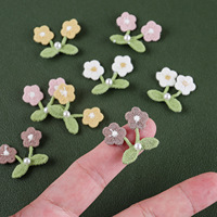 Broderie florale, sans colle, idéale pour les pinces à cheveux DIY, les accessoires capillaires et les accessoires vestimentaires.