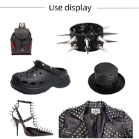 Punk Rivet pointu clou Style gothique bouton alliage argent Rivets boucle longues pointes pour artisanat cuir