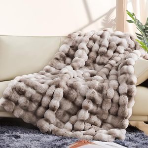 2025 Thiết Kế Mới Fluffy Ném Chăn Hot-Bán Giá Rẻ Giá Chất Lượng Tốt Cá Nhân Faux Lông Thỏ Chăn Cho Mùa Đông - Product Image 1