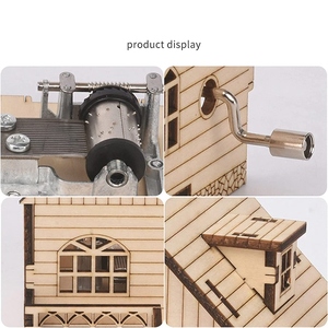 Kit de Modelo de Cabina 3D para Armar, Rompecabezas Educativo STEM, Kit de Construcción de Madera con Manivela, Caja de Música - Product Image 5