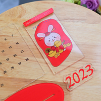 Calendario de acrílico creativo Empresa Evento Regalos Calendario de mesa Anime Logo Placa