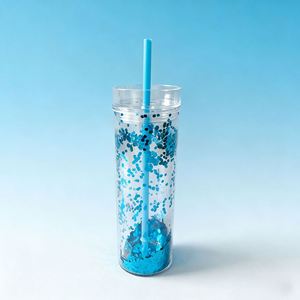 Vaso de Plástico de Doble Capa con Brillo, Cambia de Color, Regalo de Cumpleaños/Días Festivos, Vaso Publicitario, Opciones Multicolor, Diseño Portátil - Product Image 3