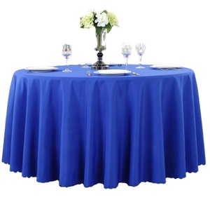 Washable Custom Round Polyester <strong>Circular</strong> Table Cover White Table Cloths <strong>Tablecloths</strong> for Event Wedding Hotel Party Restaurant - Product Image 1
