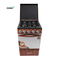 Xunda Nouveau Design Grain de Bois Cuisinière à Gaz Four sur Pied Quatre Brûleurs Cuisinière à Gaz 4 Brûleurs Avec Four Et Grill Cuisine Cuisson