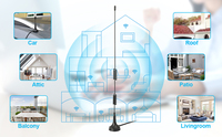 Antena de ventosa con base magnética para walkie-talkie y radio móvil, 8dBi VHF UHF, conector SMA hembra, accesorios de antena