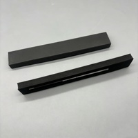 Boîte en carton noire personnalisée à tiroir long avec insert en mousse EVA pour l'emballage de stylos et pinceaux de nail art, logo imprimé sur mesure