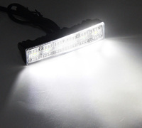 Luces estroboscópicas de emergencia de 12V, estroboscópicas azules, luz de advertencia de parrilla de tablero de cubierta ultradelgada, luz intermitente de precaución para vehículos