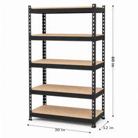 Étagère de rangement métallique robuste à un seul niveau, réglable, 45,6x16,9x59 pouces, capacité 2000 lb, moderne, pour chaussures et sacs, vente en gros