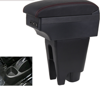 DAIAO Boîte de rangement de luxe pour console centrale de voiture avec chargeur USB et design rotatif pour Peugeot 107 DA-6394