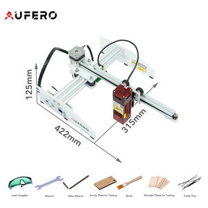 AL1Portable Graveur Laser Petite Machine de Gravure Laser pour Bois Cuir Acrylique Verre Gravure Zone, 30mm 0.5mm Fixe-Focus - Product Image 2