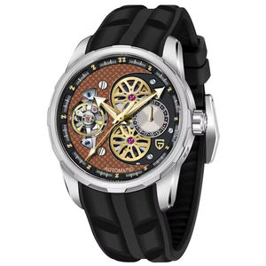 Nuevo Reloj Mecánico Automático PAGANI DESIGN YS-022 Tourbillon Skeleton para Hombre, Caja de Acero Inoxidable Luminosa - Product Image 1