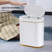 Poubelle Intelligente à Capteur ELPHECO Slim 14cm, Poubelle Automatique Sans Contact, Étanche IPX5, Poubelle pour Salle de Bain