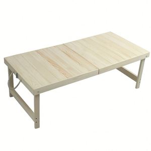 Customized Natural Solid Wood Portable with Handles Foldable <b>Table</b> for Camping - Product Image 1