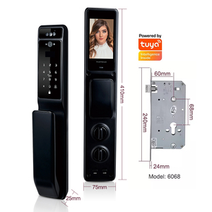ANG Luxury <strong>Camera</strong> Door Lock Fingerprint Password Fully Automatic Tuya Wifi <strong>Face</strong> Lithium Battery for Smart Door Lock - Product Image 1