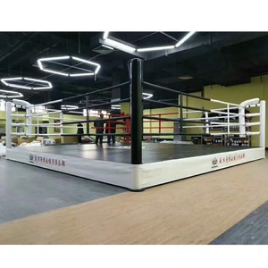 Reglas DE LUCHA elevadas personalizadas de fábrica de China Fitness Gym <span class=keywords><strong>Muay</strong></span> <span class=keywords><strong>Thai</strong></span> Boxing Ring Equipment Professional Complete Boxing Ring - Product Image 6