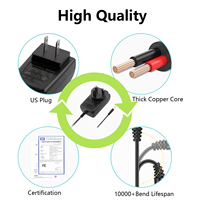 Adaptador de Corriente CA a CC de 5V 9V 12V 15V 19V 24V 0.4A 0.5A 0.8A 1A 1.2A 1.5A 2A con Enchufe EU/US de 10W 12W 15W 18W 24W