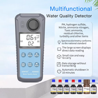 AE86063 Turbidimètre portable, détecteur de qualité de l'eau, analyseur d'eau de piscine et d'eau du robinet, PH, azote ammoniacal, chlore résiduel