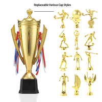 Trophées sportifs créatifs en plastique pour la compétition de football et de basketball, vente en gros d'usine, nouveaux modèles, pour cadeaux de bienvenue