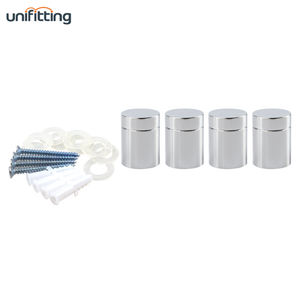 抛光铬19x19mm毫米铝制标志支架<span class=keywords><strong>CA</strong></span>-1919-CP广告设备，带偏移固定 - Product Image 4