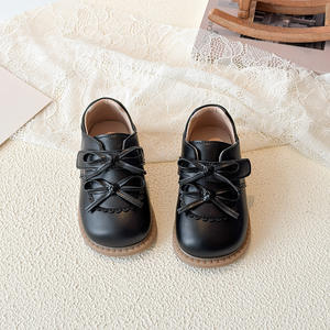 Chaussures montantes en PU pour enfants, collection Printemps-Automne 2026, chaussures de princesse <span class=keywords><strong>à</strong></span> double nœud et velcro pour filles - Product Image 1