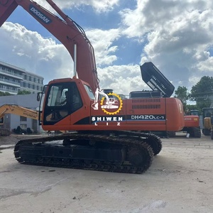 Cheap Price Used Excavator Dh420LC-7 for Sale Korea Original Secondhand Hydraulic Crawler DOOSAN 420LC-7 Red Good Condition - Product Image 2