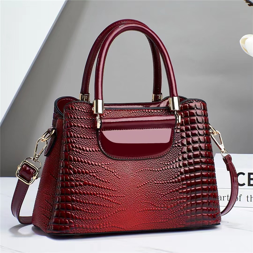 Classic alligator tote hand bags women pu leather for handbag shoulder ladies bag