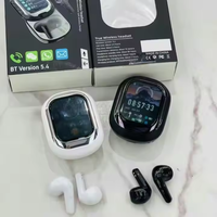 Earphone Gaming Kontrol Sentuh SE-ONE Earphone ANC ENC LCD Layar Penuh Nirkabel TWS Earbuds Peredam Kebisingan Ganda Layar HD