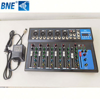 Console de mixage audio professionnelle F7-USB, mixeur portable 7 canaux avec fonctionnalités BT, USB, MP3, DSP pour l'audio, la vidéo et l'éclairage