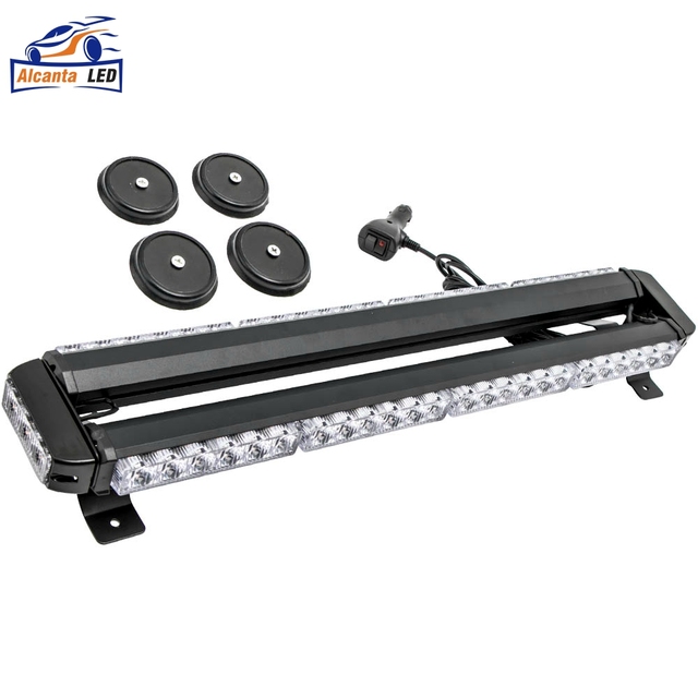 AlcantaLED Universal Four Sides 20"-50" 270W 90 LED Aluminum+Plastic Truck Car Strobe Lights Emergency Flash Warning Light Bar