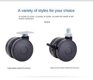 Heiß verkaufte 3-Zoll-75-mm-Schwarzrad-Lenkrollen mit Bremsen Bestseller für Wohnzimmer und Küche - Product Image 4