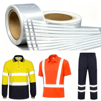 Material reflectante plateado para transferencia de calor para ropa de seguridad - Cumple con la norma EN ISO 20471