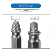 Outil d'extraction de vis à double tête en acier rapide métrique, finition sablée, pour retirer les vis cassées, embout de tournevis S2, jeu de fils cassés