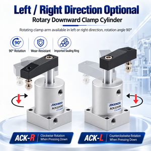 Cylindre pneumatique compact à double <span class=keywords><strong>action</strong></span> série ACK SRC, rotation gauche/droite à 90/180 degrés, serrage par torsion à <span class=keywords><strong>pression</strong></span>, piston à air - Product Image 4