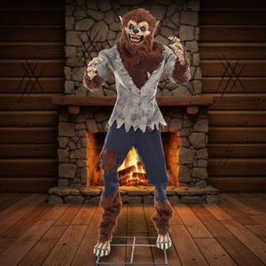 Décoration d'Halloween grande taille : Loup-garou électrique à induction avec yeux lumineux et <span class=keywords><strong>son</strong></span>, idéal pour maison hantée ou bar - Product Image 5