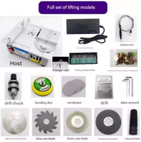 Gergaji meja Mini Desktop rumah tangga 220V, bubut pertukangan DIY, dapat melihat kayu, paduan aluminium, PCB, akrilik
