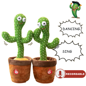 Lindo Cactus Bailarín y Cantante que Repite lo que Dices, Juguete con 120 Canciones, Peluche Electrónico, Decoración Navideña, Regalo - Product Image 3