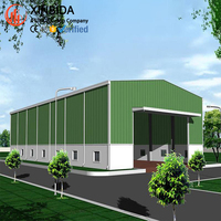 Entrepôt moderne en structure métallique préfabriquée lourde, bâtiment préfabriqué en acier