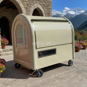 Hand Push Popsicle Outdoor Display <b>Rolling</b> Ice Cream Freezer Cart Trailers Fully Equipped Trucks Mobile Food Kitchen - Product Image 4