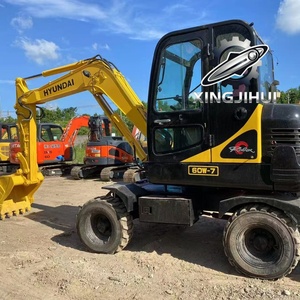 Excavadora de Ruedas Hyundai R60W Original de Corea de 6 Toneladas con Motor Yanmar, Sistema Hidráulico en Buen Estado, Usada, en Venta - Product Image 3