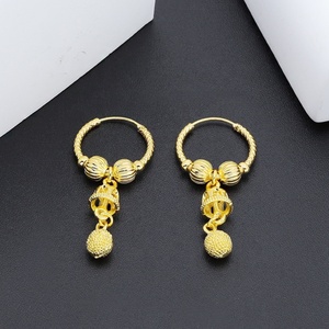 Wholesale Price <b>Fashion</b> Gold Plated Brass <b>Hoop</b> Drop <b>Earrings</b> <b>Hoop</b> <b>Earring</b> Dangling New <b>Earring</b> Designs Girls Jewelry Accessories - Product Image 5