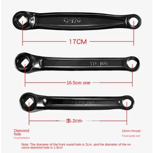 Manivelle de pédale de vélo en fer gauche 165/170 mm, vélo de montagne, vélo de route, bielle de connexion, manivelle de pédale rotative universelle - Product Image 3